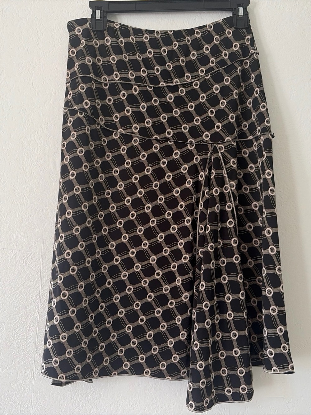 Y2K Vintage Grunge Asymmetrical Geometric pattern Midi Skirt